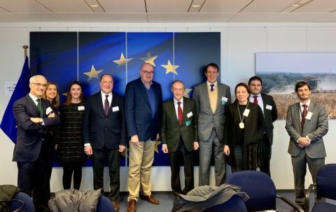 Reunión de la delegación de la FEV con el Comisario europeo de Agricultura, Phil Hogan.