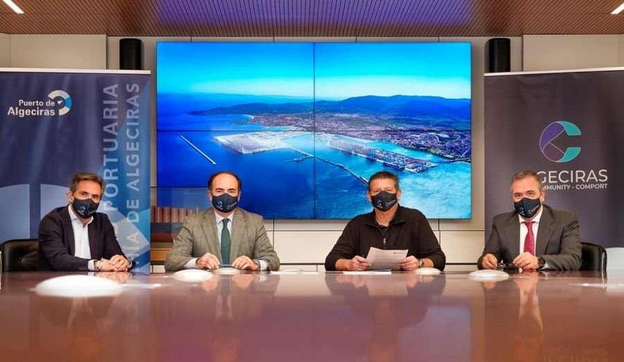 Landaluce y Tejedor firman la colaboración para la promoción del Puerto de Algeciras los próximos 2 años.