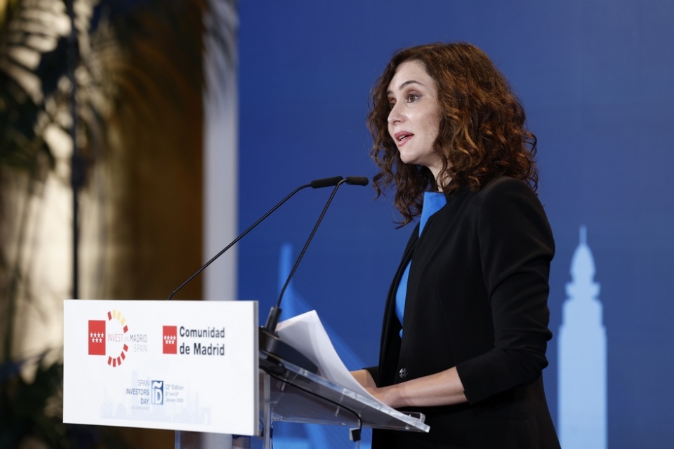 Isabel Díaz Ayuso durante su intervención en la XIII edición del Spain Investors Day.