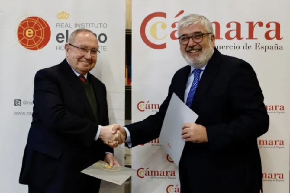 José Luis Bonet, presidente de la Cámara de Comercio de España y José Juan Ruiz, presidente del Real Instituto Elcano.