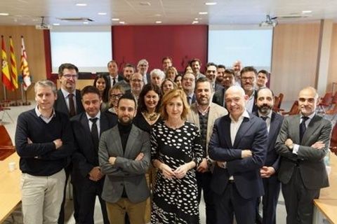 Los representantes de las organizaciones que promueven el LegalTech Hub.