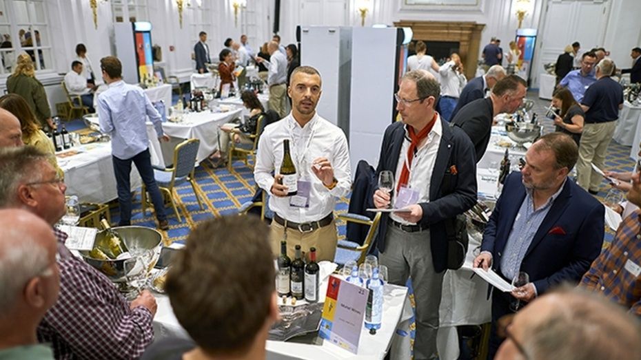 Feria de vino español en Alemania organizada por ICEX en 2019.