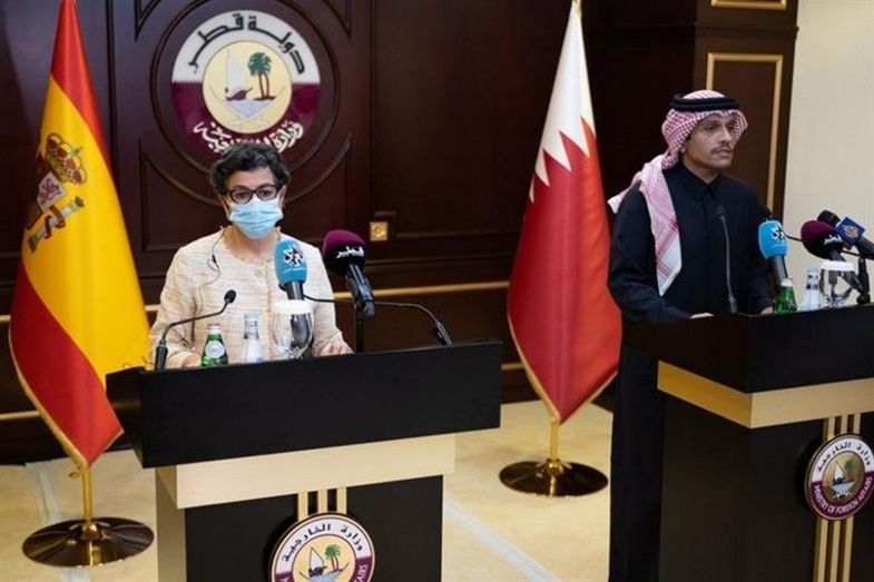 Arancha González Laya ha sido recibida en audiencia por el Emir del Estado de Catar, S.A. el jeque Tamim bin Hamad Al Thani.