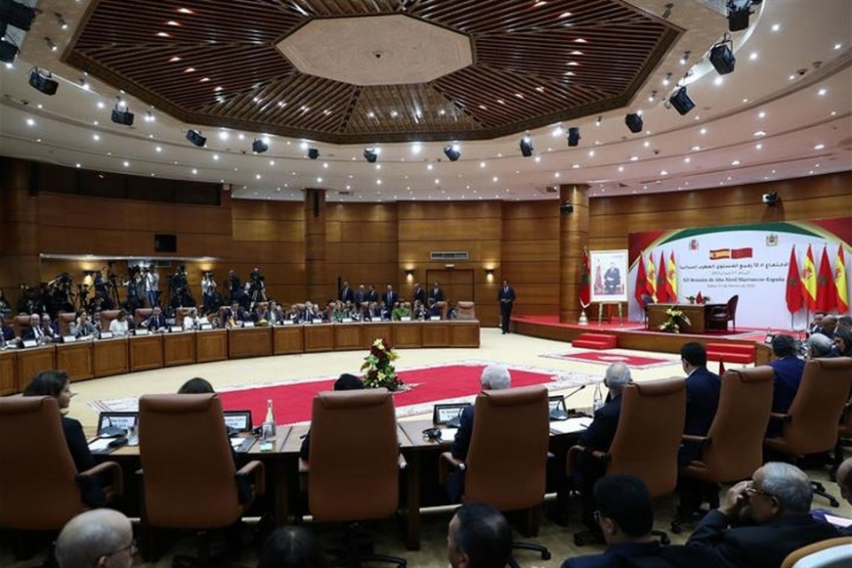 Reunión plenaria de las delegaciones de los gobiernos español y marroquí. | Pool Moncloa/Fernando Calvo