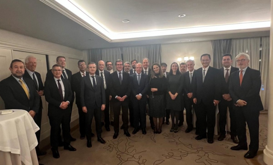 El presidente de CEOE, Antonio Garamendi, en las "Tertulias del Club de Directivos" de la organización empresarial hispano-japonesa Shacho Kai