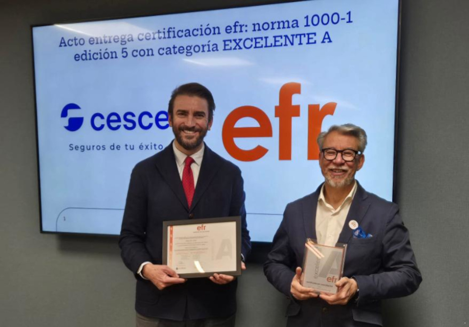 Pablo de Ram&oacute;n-Laca, presidente ejecutivo de Cesce y Roberto Mart&iacute;nez, director general de la iniciativa efr.