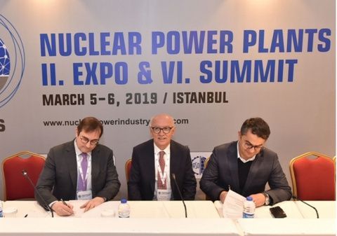 El equipo directivo de la Joint Venture con Yavuz Cabbar, vicepresidente de la Cámara de Comercio de Ankara, sede del clúster nuclear turco.