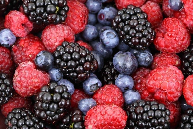Frutos rojos.
