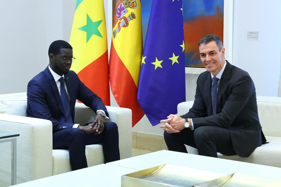 El presidente del Gobierno, Pedro Sánchez, y el presidente e la República de Senegal, Bassirou Diomaye Diakhar Faye. | Pool Moncloa/Fernando Calvo. El presidente del Gobierno, Pedro Sánchez, y el presidente e la República de Senegal, Bassirou Diomaye Diakhar Faye. | Pool Moncloa/Fernando Calvo.