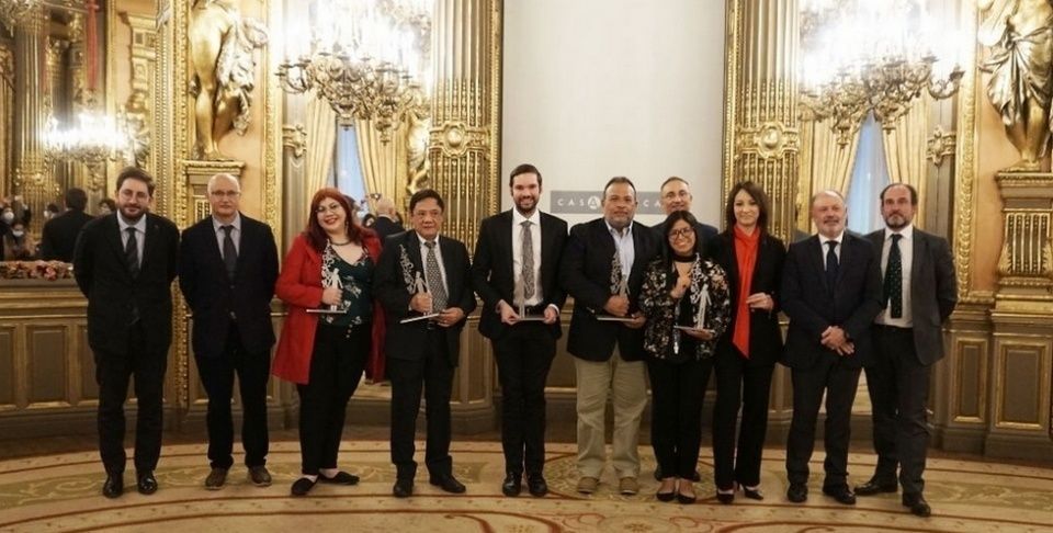 La ceremonia de entrega.