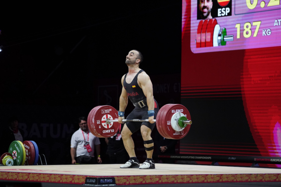 Javi Gonz&aacute;lez destaca en el Europeo de Batumi 2026 | Halterofilia  (Pablo Moreno / RFEH)