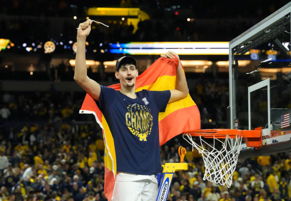 Aday Mara se proclama primer español campeón de la NCAA con la Universidad de Michigan