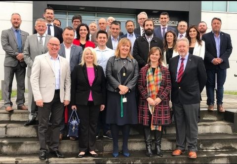 La delegación galesa.
