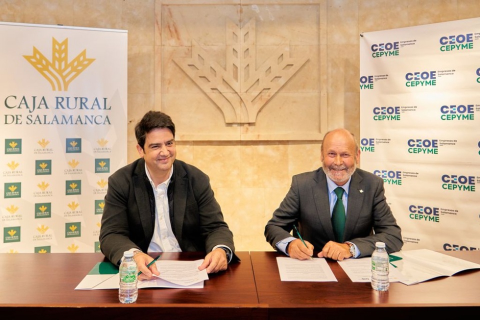 Caja Rural de Salamanca y CEOE CEPYME Salamanca unen fuerzas con un acuerdo de colaboración.