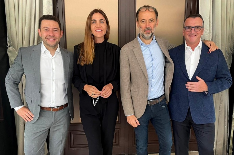 Fernando Matzkin, Chief Business Officer for Europe de Globant; Patricia Pomies, Chief Operating Officer de Globant; Frédéric Lasnier, Co-founder y CEO de Pentalog; and Martin Migoya, co-founder y CEO de Globant.