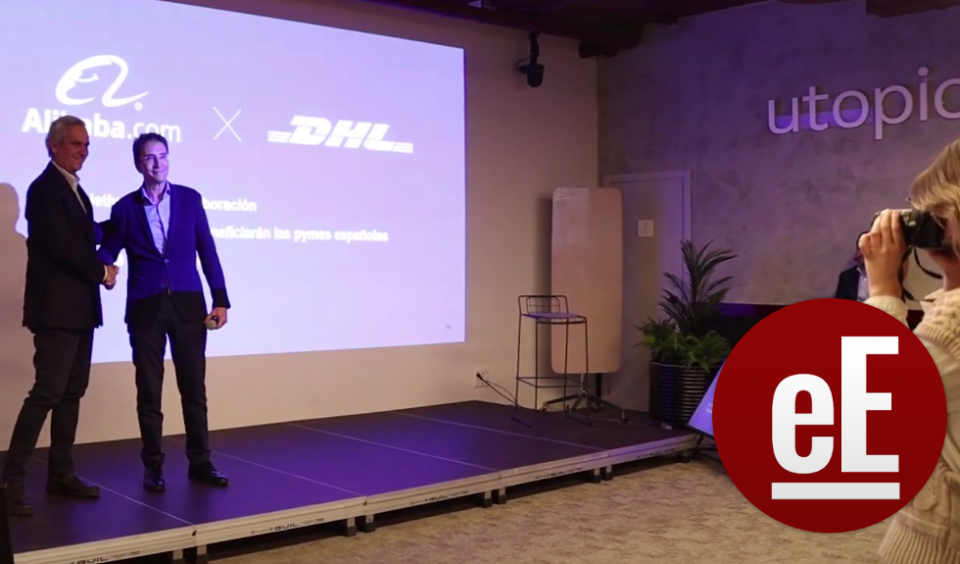 Miguel Borrás, director general de DHL Express España junto a Luca Curtarelli, Country Manager de España, Italia y Portugal de Alibaba.com