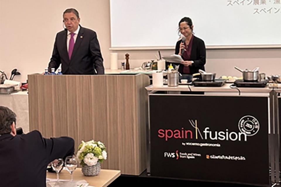El ministro de Agricultura, Pesca y Alimentación, Luis Planas, durante la segunda edición del Spain Food Nation Summit.