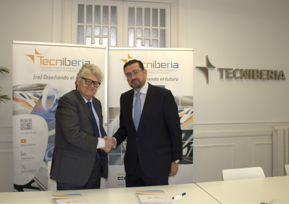 Joan Franco, presidente de Tecniberia, y Miguel Moro Aguilar, director general de Casa &Aacute;rabe.