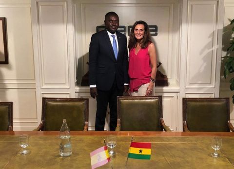 La reunión con el viceministro de Asuntos Exteriores e Integración Regional de Ghana.