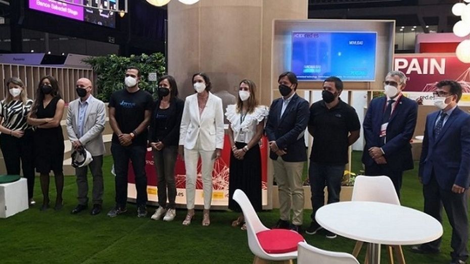 Reyes Maroto, ministra de Industria, Comercio y Turismo en MWC. Reyes Maroto, ministra de Industria, Comercio y Turismo en MWC.