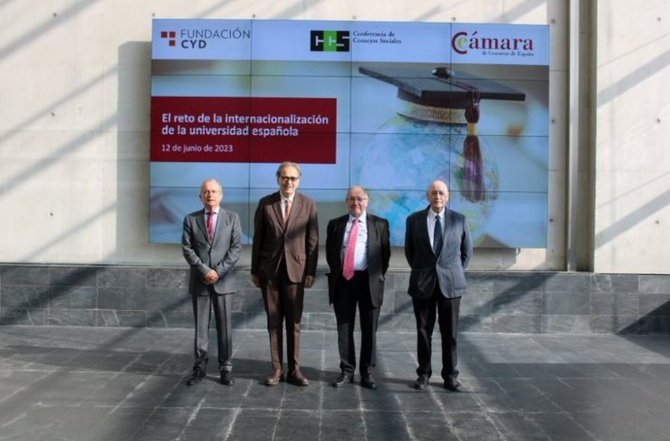 Presentación, en la Cámara de España, del estudio “Internacionalización de la Universidad Española”.