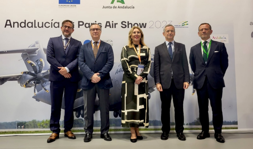 La consejera de Economía en París Air Show 2023.