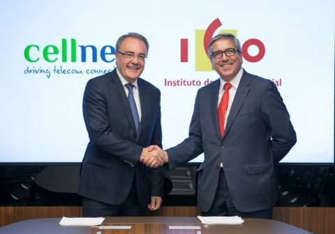 De izquierda a derecha: Consejero Delegado de Cellnex, Tobias Martinez y Presidente del ICO, José Carlos García de Quevedo.