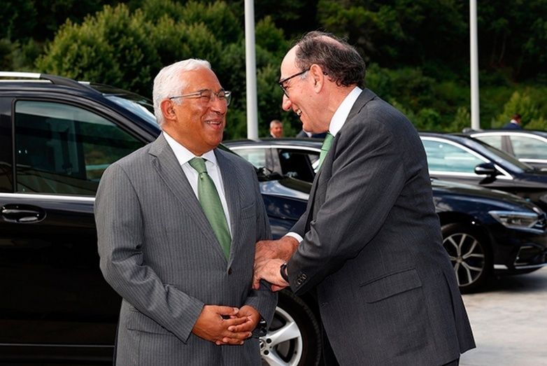 El Primer ministro de Portugal, António Costa, y el presidente de Iberdrola, Ignacio Galán.