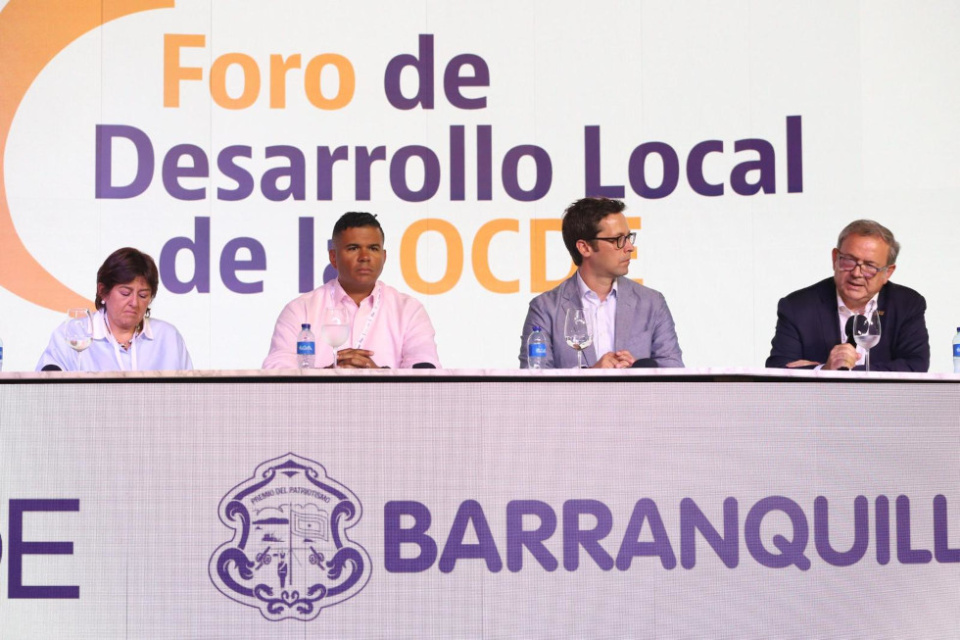 Narciso Casado durante su intervención en el Foro de la OCDE en Barranquilla.