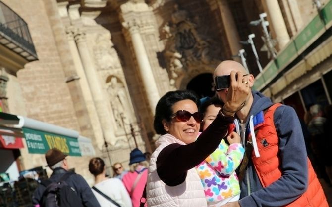 Turistas internacionales.