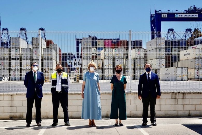 Algeciras La visita de la secretaria general de ESPO al Puerto de Algeciras.
