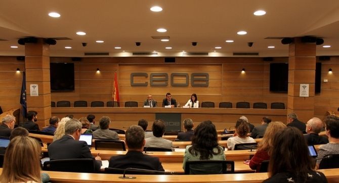 El secretario de Estado para la UE, Luis Marco Aguiriano Nalda, en la Comisión de Unión Europea de CEOE ©CEOE.