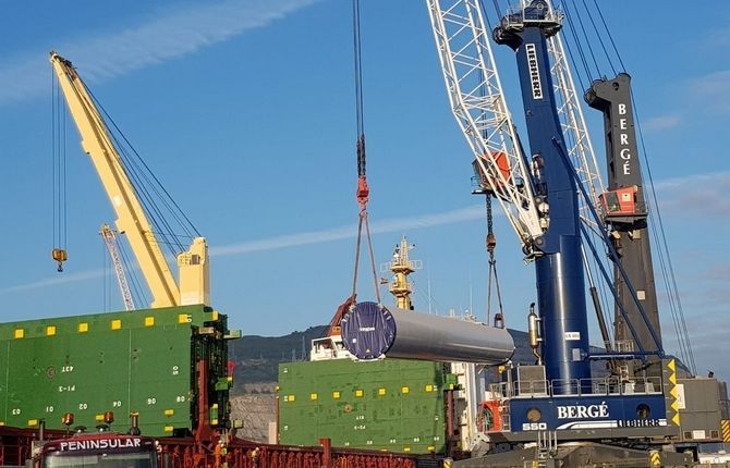 Embarque proyecto internacional de Haizea Wind con Berg&eacute; en Bilbao.