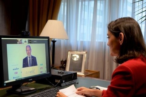 Reyes Maroto, durante el 34º Encuentro de la Economía Digital y las Telecomunicaciones.