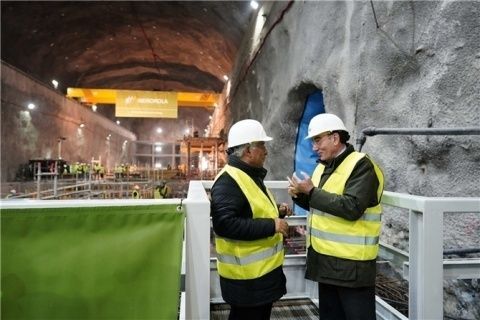 Ignacio Galán y António Costa visitan el complejo del Támega.