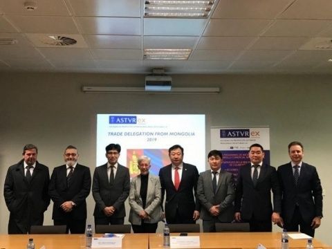 La delegación de Mongolia.