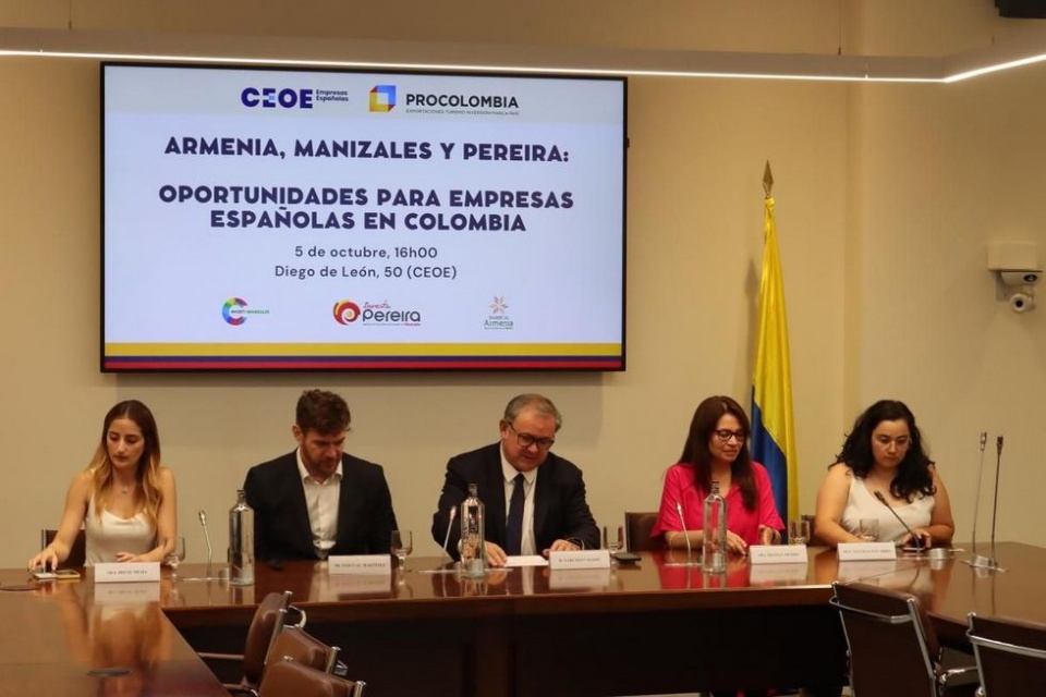 Narciso Casado, director general de CEOE Internacional, en el encuentro sobre "Armenia, Manizales y Pereira: oportunidades para empresas españolas en Colombia"