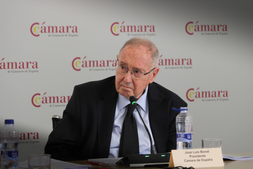 José Luis Bonet, presidente de Cámara de España en la presentación del estudio sobre Clima Empresarial.