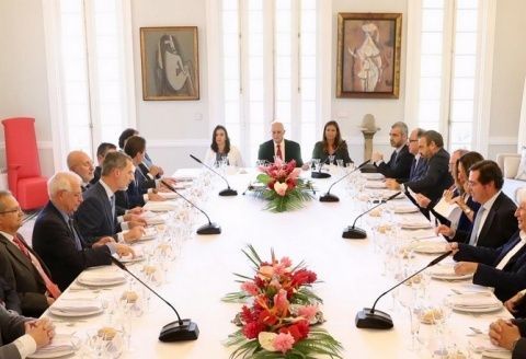 S.M El Rey se reúne con empresarios españoles en Cuba.