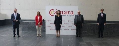 Encuentro sobre arbitraje y competitividad empresarial celebrado en la Cámara de Comercio de España.
