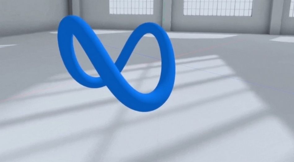 Animación del logo de Meta, el nuevo Facebook.