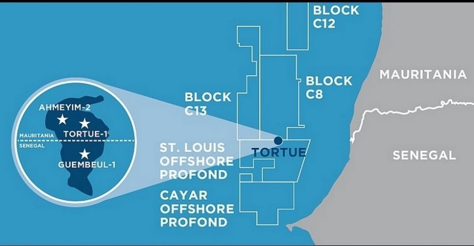Llacimiento de gas en Mauritania.