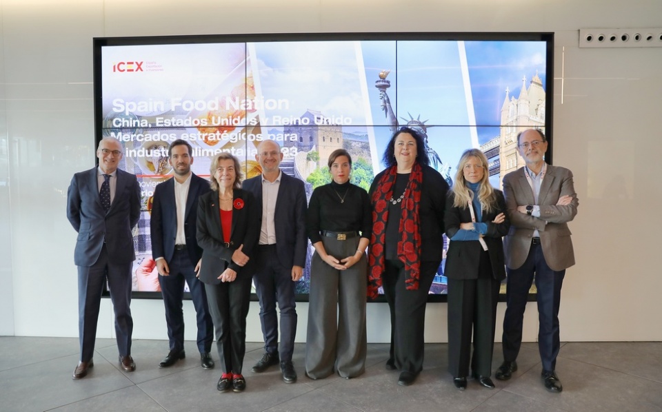 Foto de familia de la jornada “Spain Food Nation: China, EEUU y Reino Unido, mercados estratégicos para la industria alimentaria”