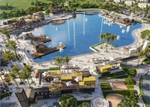 El proyecto se trata de una fuente espectacular en el centro de un lago artificial.