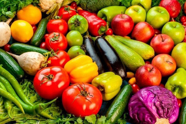 Frutas y verduras.